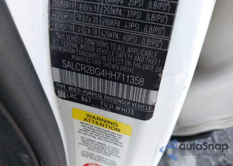 2017 Land Rover Discovery Sport Hse из США, поврежденный, VIN SALCR2BG4HH711358